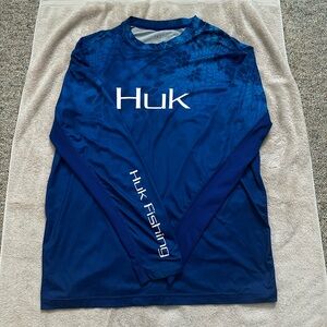 Huk Men's Deep Blue Long Sleeve Tee